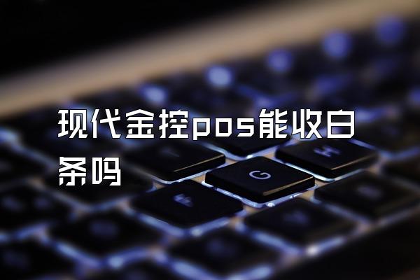 现代金控pos能收白条吗